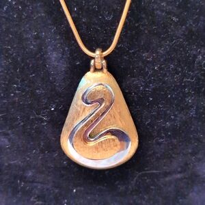 D'Orlan| Vintage Gold and Silver Toned Statement Necklace With Snake Design